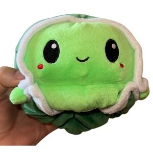 Reversible Turtle Plushie Double Sided Flip Plush Toy Happy to Angry Tee Turtle‎